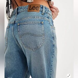 VINTAGE MOM Y2K LEE RIVETED COTTON JEANS FULL LENGTH JEANS SIZE 30/10 HIGH RISE